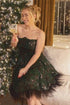 Alma Strapless Midi Dress - Christmas Green